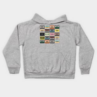 Retro Cassette Tape Collection // Vintage Music Lover // Old School Tape Kids Hoodie